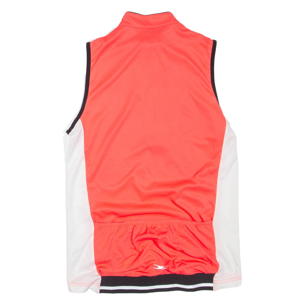 CRANE Cycling Mens T-Shirt Pink Sleeveless 1/2 Zip M