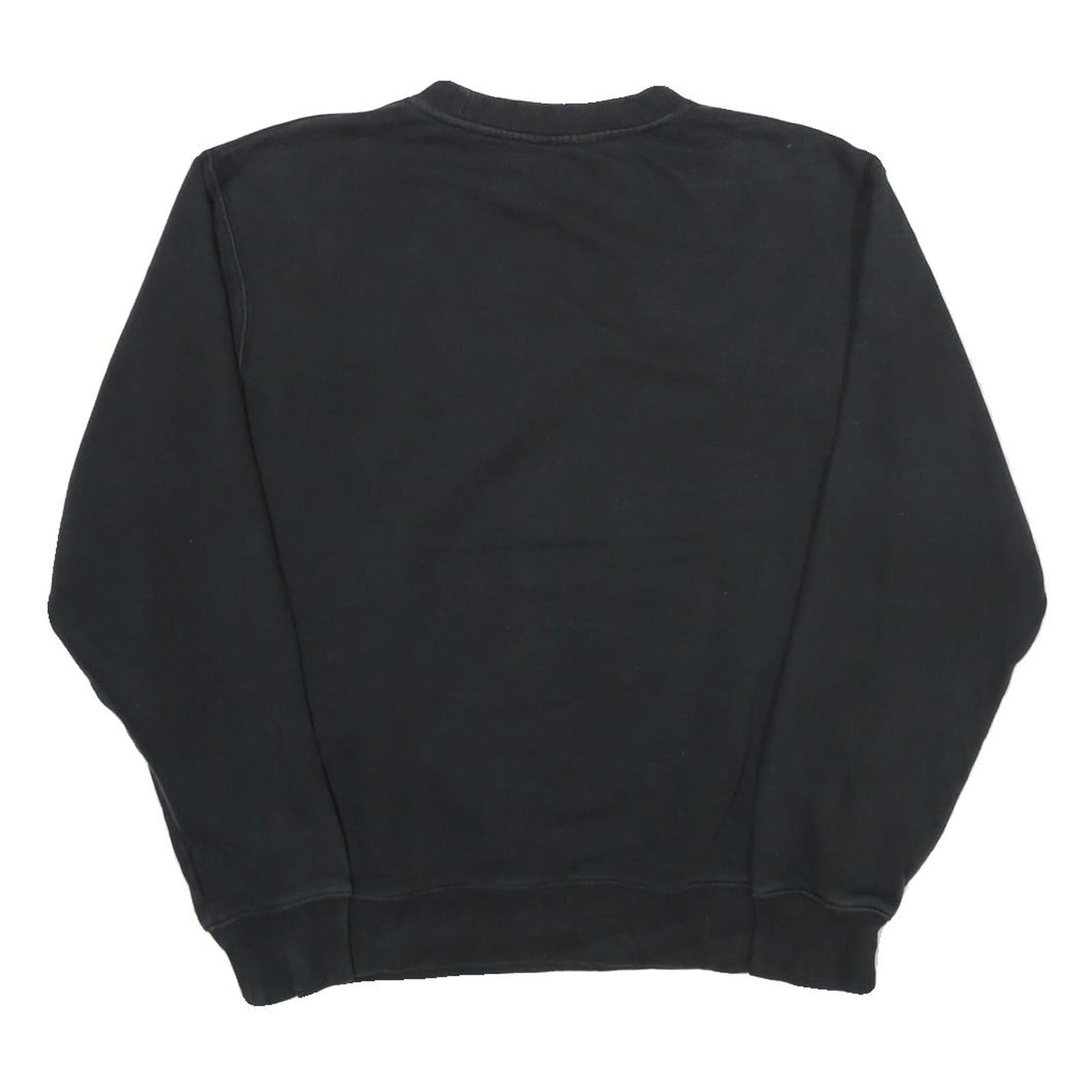 NIKE Mens Black Ride At Tribe Crew Neck S Sweatshirt Cotton Blend Casual