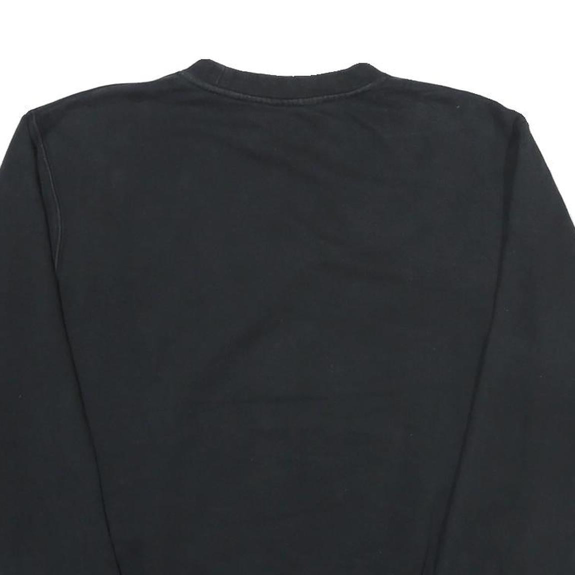 NIKE Mens Black Ride At Tribe Crew Neck S Sweatshirt Cotton Blend Casual