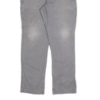 CARHARTT Mens Cotton Blend Grey Relaxed Straight Trousers W36 L32 Workwear