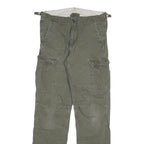 CARHARTT Mens Cotton Blend Green Regular Cargo Trousers W29 L32 Workwear Zip