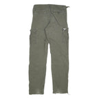 CARHARTT Mens Cotton Blend Green Regular Cargo Trousers W29 L32 Workwear Zip