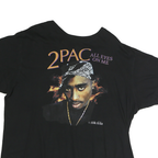 TUPAC Mens Black 2PAC All Eyes On Me Graphic T-Shirt XL Short Sleeve Crew Neck