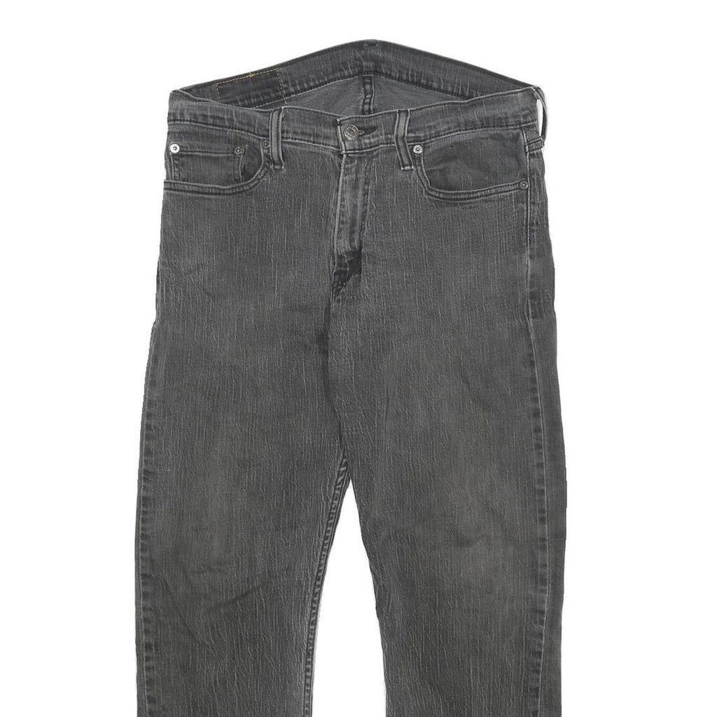 LEVI'S 514 Slim Womens Jeans Black Denim W34 L30 Zip Cotton Blend Slim