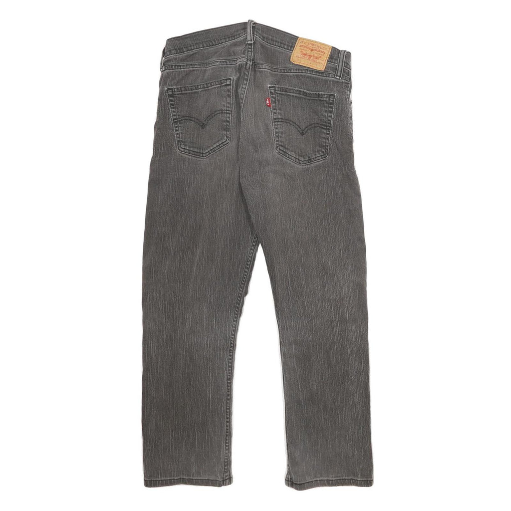 LEVI'S 514 Slim Womens Jeans Black Denim W34 L30 Zip Cotton Blend Slim