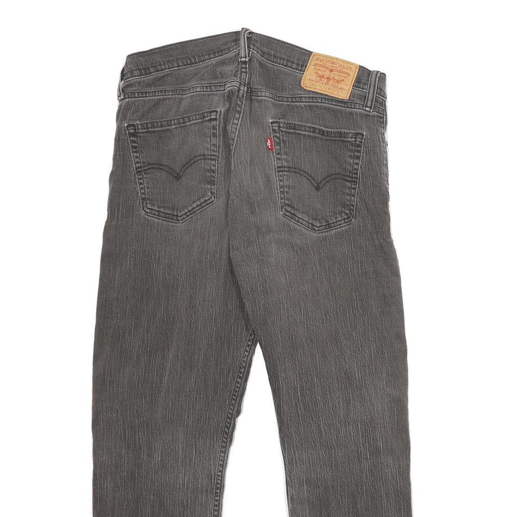 LEVI'S 514 Slim Womens Jeans Black Denim W34 L30 Zip Cotton Blend Slim