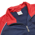 NIKE Mens Navy & Red Track Jacket M Polyester Zip Plain Sportswear