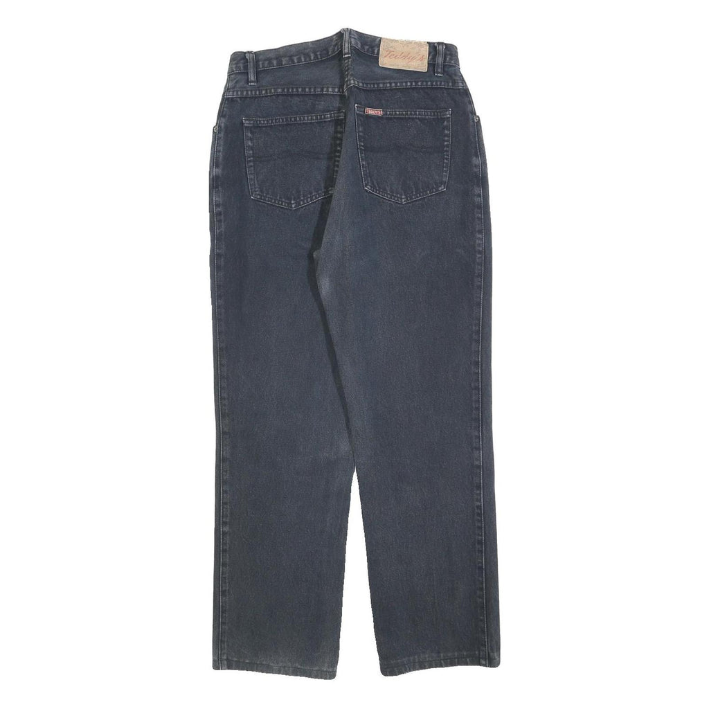 TEDDYS Womens Black Regular Fit Straight Denim Jeans W28 L28 Classic Style