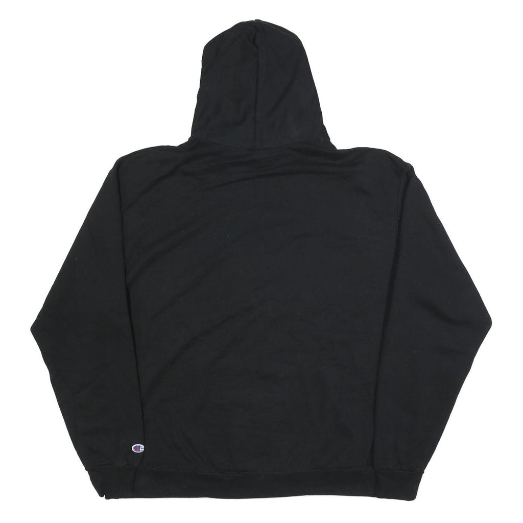CHAMPION Mens Black Hoodie 2XL Cotton Blend Pullover Hooded Sweatshirt
