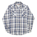 WRANGLER Mens Blue & Grey Check Shirt M Long Sleeve Cotton Blend Casual Button