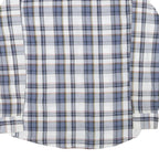 WRANGLER Mens Blue & Grey Check Shirt M Long Sleeve Cotton Blend Casual Button
