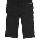 UNION BAY Mens Cotton Black Regular Cargo Trousers W36 L32 Workwear Zip Closure