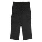 UNION BAY Mens Cotton Black Regular Cargo Trousers W36 L32 Workwear Zip Closure