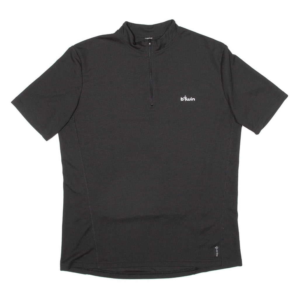 Cycling Mens Jersey Black 1/4 Zip L