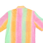 SANDOVAL Mens Pastel Orange & Pink & Green Casual Shirt M Cotton Blend Short