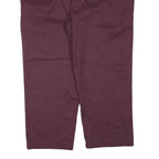 DICKIES Mens Polyester Blend Burgundy Regular Straight Trousers W40 L25 Workwear