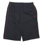 FILA Mens Shorts Black & Red Casual M W28 Polyester Blend Sports Logo