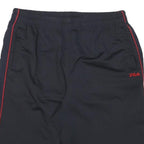 FILA Mens Shorts Black & Red Casual M W28 Polyester Blend Sports Logo