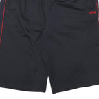 FILA Mens Shorts Black & Red Casual M W28 Polyester Blend Sports Logo
