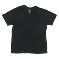 CALVIN KLEIN JEANS Mens Black V-Neck T-Shirt M Cotton Blend Crew Neck Short