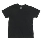 CALVIN KLEIN JEANS Mens Black V-Neck T-Shirt M Cotton Blend Crew Neck Short
