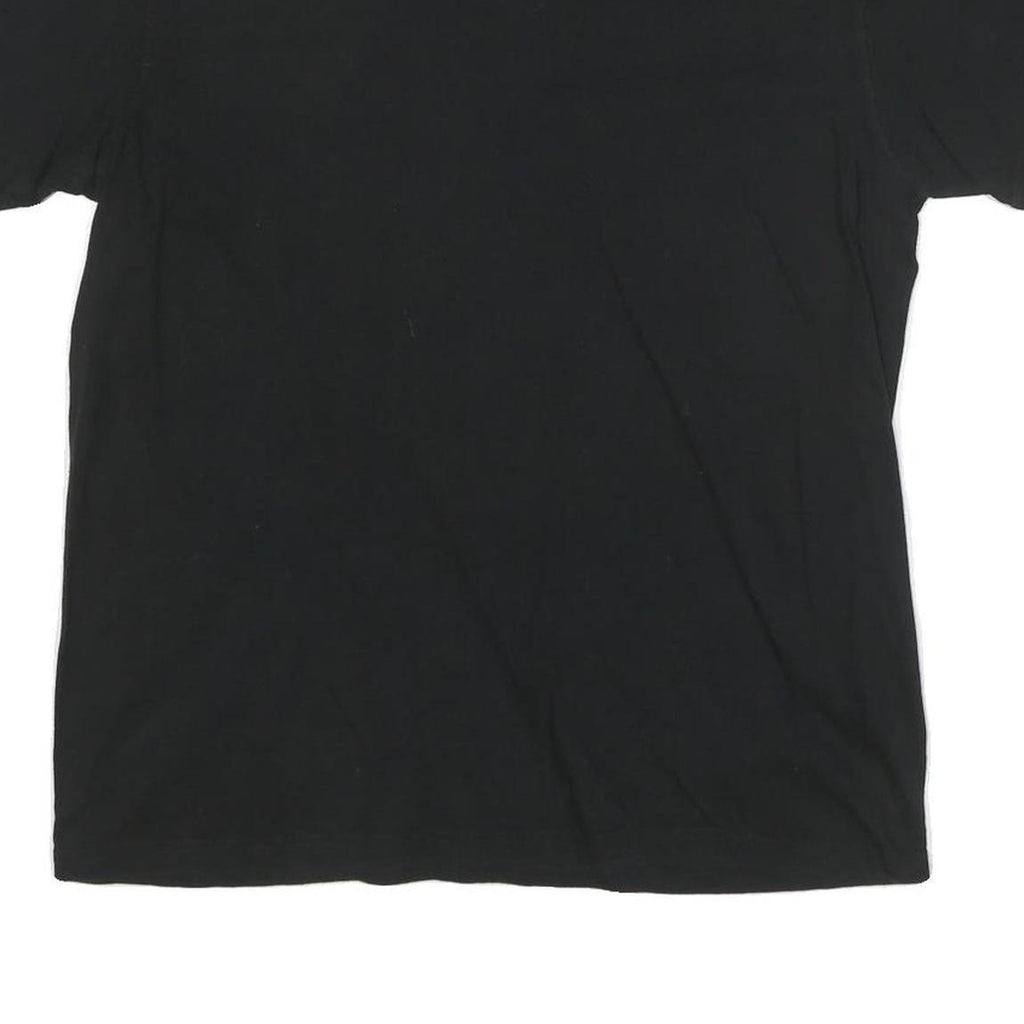 CALVIN KLEIN JEANS Mens Black V-Neck T-Shirt M Cotton Blend Crew Neck Short