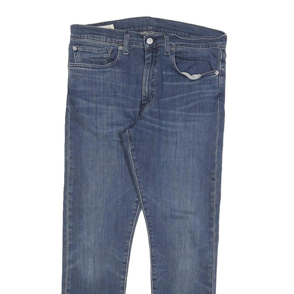 LEVI'S 512 BIG E Mens Slim Jeans Blue Denim W34 L27 Classic Cotton Blend Zip
