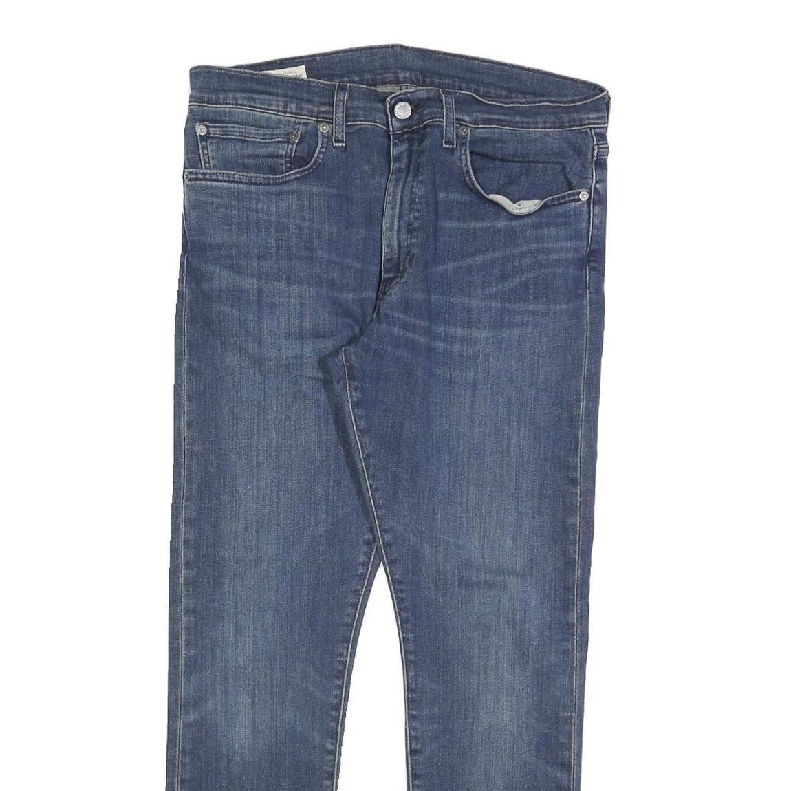 LEVI'S 512 BIG E Mens Slim Jeans Blue Denim W34 L27 Classic Cotton Blend Zip