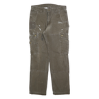 CARHARTT Mens Cotton Blend Brown Regular Fit Straight Leg Trousers W32 L32
