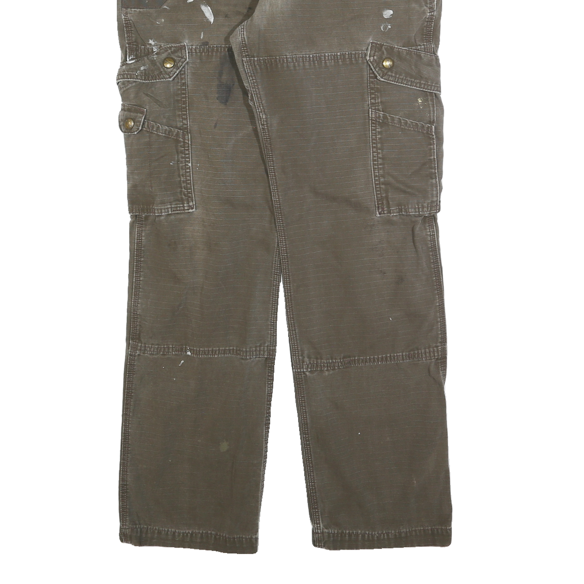 CARHARTT Mens Cotton Blend Brown Regular Fit Straight Leg Trousers W32 L32