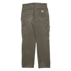 CARHARTT Mens Cotton Blend Brown Regular Fit Straight Leg Trousers W32 L32