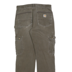 CARHARTT Mens Cotton Blend Brown Regular Fit Straight Leg Trousers W32 L32
