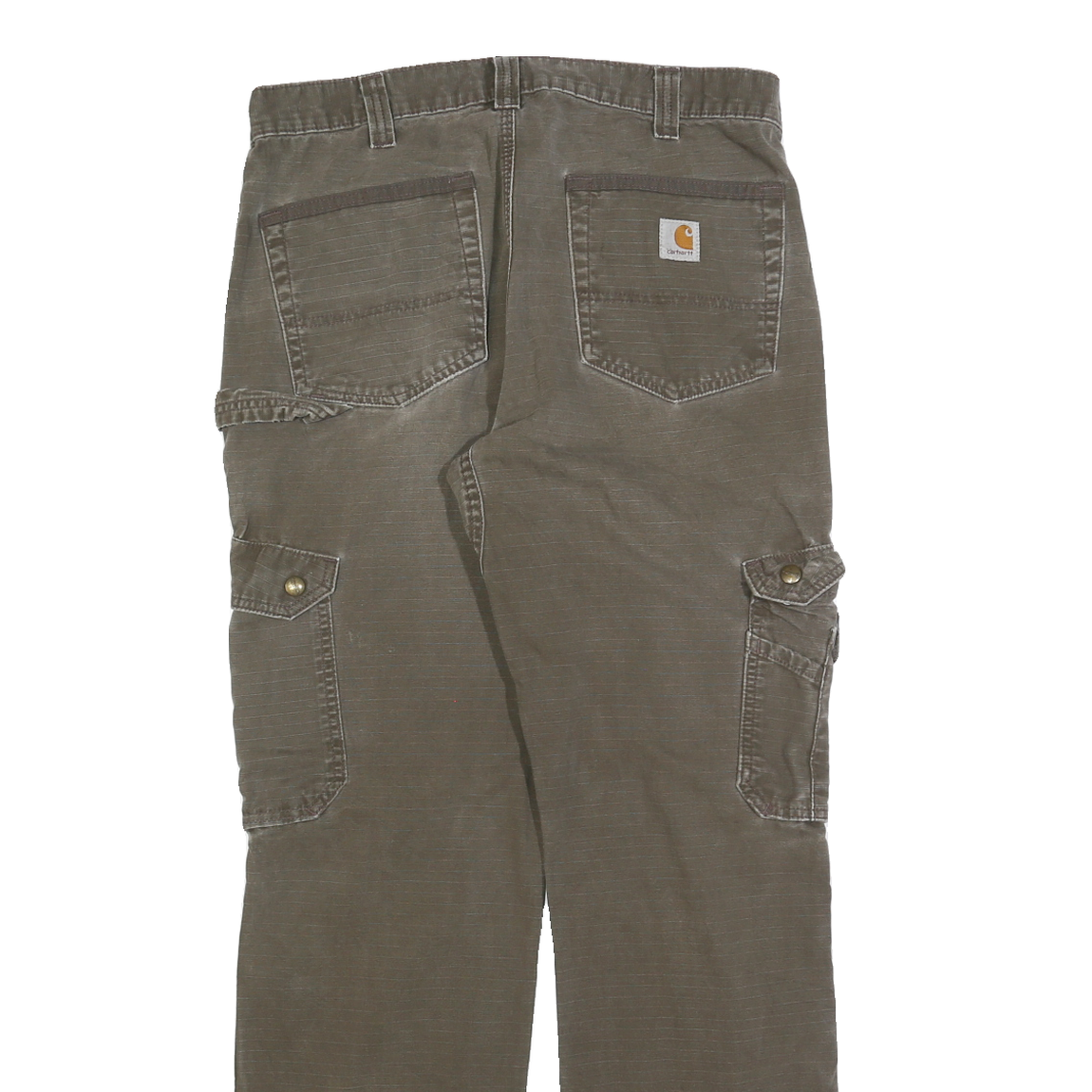 CARHARTT Mens Cotton Blend Brown Regular Fit Straight Leg Trousers W32 L32