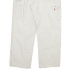 CARHARTT Mens Cotton Blend Cream Relaxed Straight Trousers W32 L27 Workwear