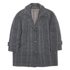 Womens Grey Wool Chevron Button Jacket UK 18 Classic Outerwear Stylish Warm