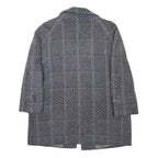 Womens Grey Wool Chevron Button Jacket UK 18 Classic Outerwear Stylish Warm