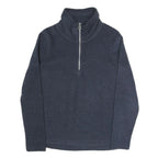 REGATTA Womens Navy Blue Plain Full Zip Jumper Crew Neck Polyester Blend UK 10