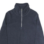 REGATTA Womens Navy Blue Plain Full Zip Jumper Crew Neck Polyester Blend UK 10