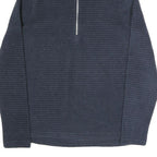 REGATTA Womens Navy Blue Plain Full Zip Jumper Crew Neck Polyester Blend UK 10