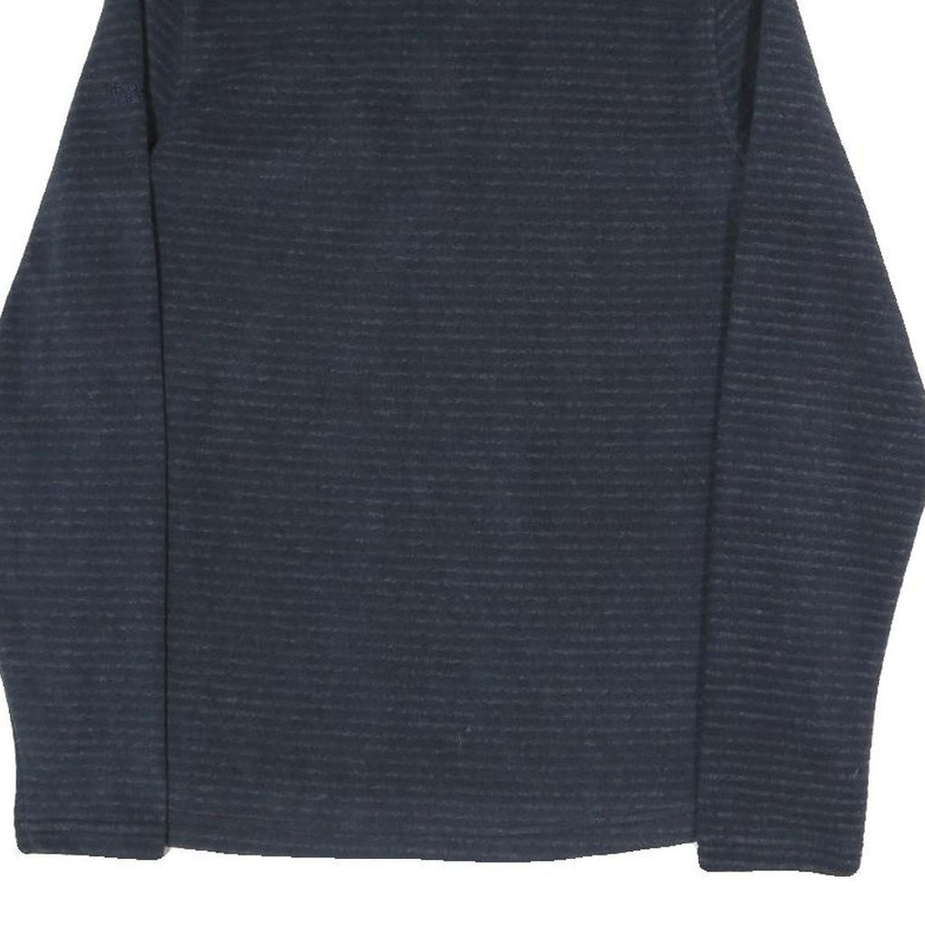 REGATTA Womens Navy Blue Plain Full Zip Jumper Crew Neck Polyester Blend UK 10