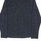 REGATTA Womens Navy Blue Plain Full Zip Jumper Crew Neck Polyester Blend UK 10