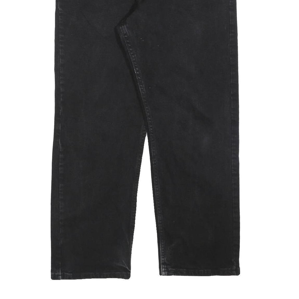 WRANGLER Mens Black Relaxed Jeans Denim W33 L27 Comfortable Casual Zip Closure