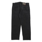 WRANGLER Mens Black Relaxed Jeans Denim W33 L27 Comfortable Casual Zip Closure