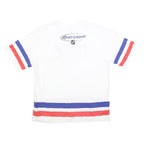 LNH Mens White Red & Blue New York Americans Graphic T-Shirt L Short Sleeve Crew