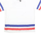 LNH Mens White Red & Blue New York Americans Graphic T-Shirt L Short Sleeve Crew