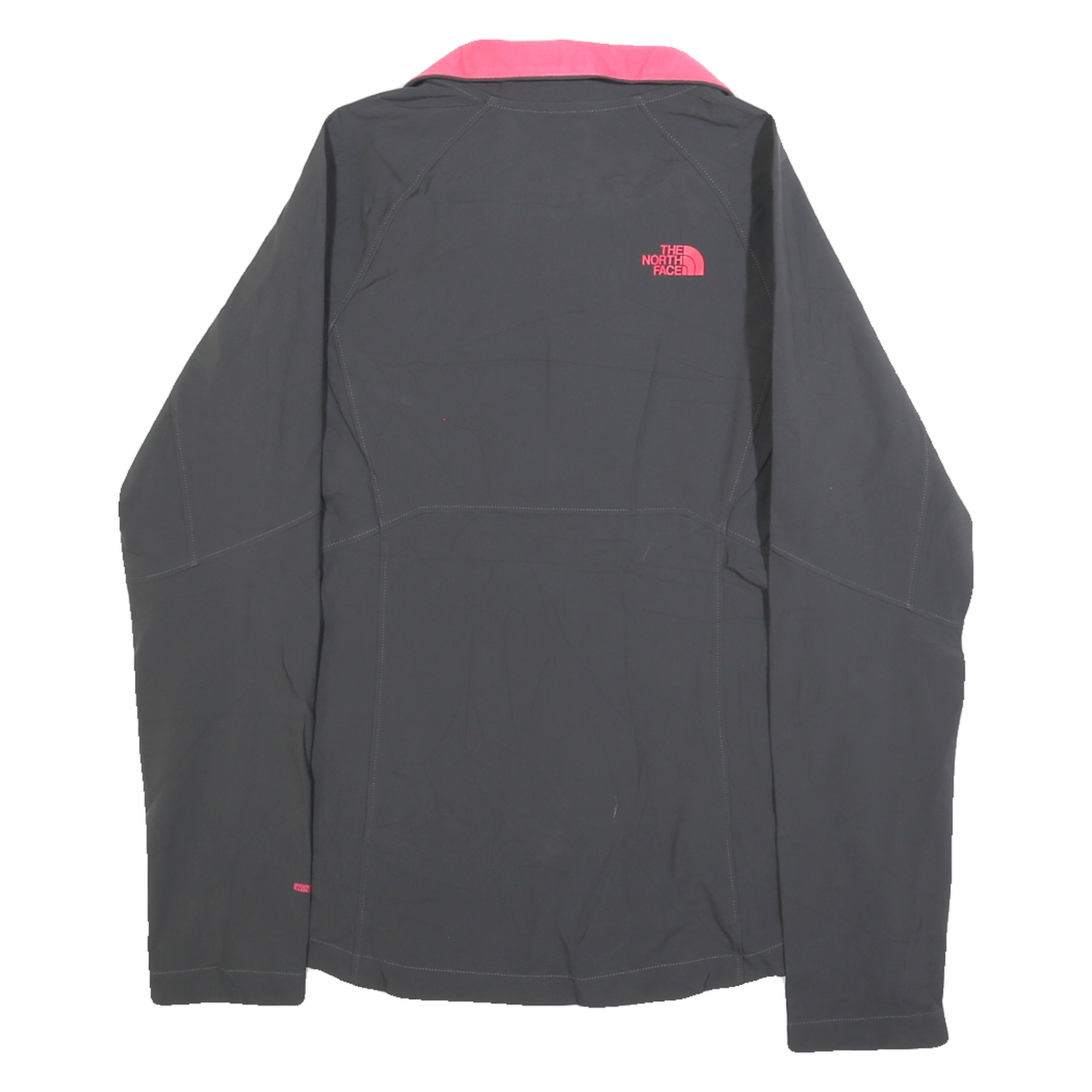 THE NORTH FACE Womens Black & Pink Jacket S Polyester Blend Zip Outdoor