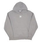 PUMA Mens Grey Hoodie M Cotton Blend Drawstring Pullover Casual Sportswear