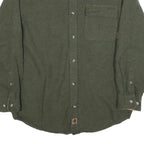 LEGENDARY Mens Green Plain Casual Cotton Shirt S Button Closure Long Sleeve