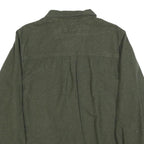 LEGENDARY Mens Green Plain Casual Cotton Shirt S Button Closure Long Sleeve