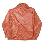 WINDYWEATHER Womens Orange Nylon Button Jacket L Lightweight Plain Outerwear